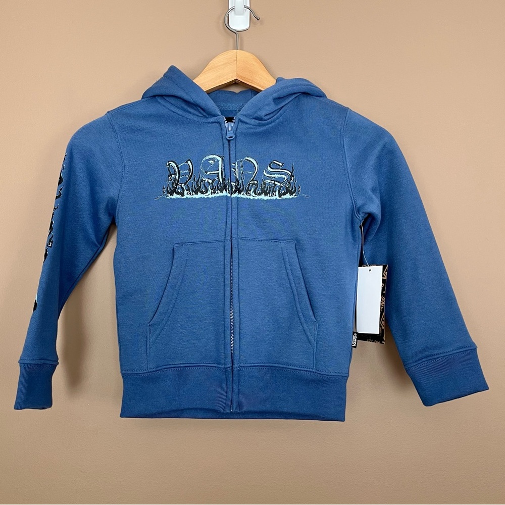{Vans} Inferno Full Zip Hooded Sweatshirt Jacket in Blue - Boys 3T - NWT